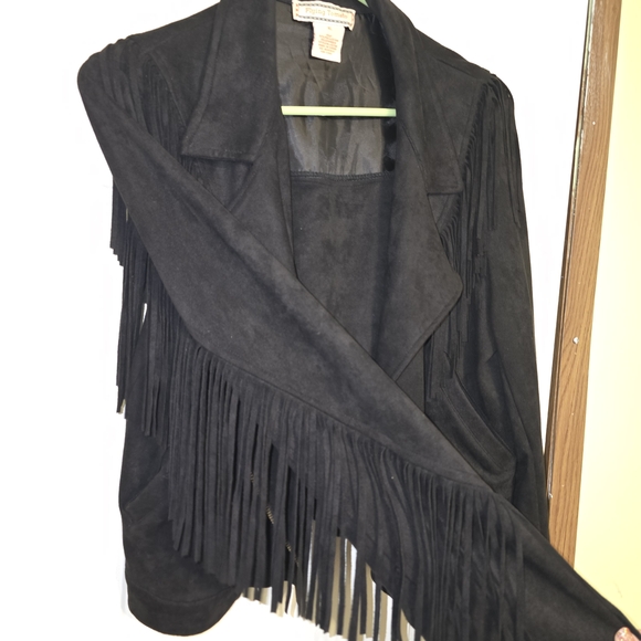 Flying Tomato Black Fringe Leather Jacket - Picture 6 of 7